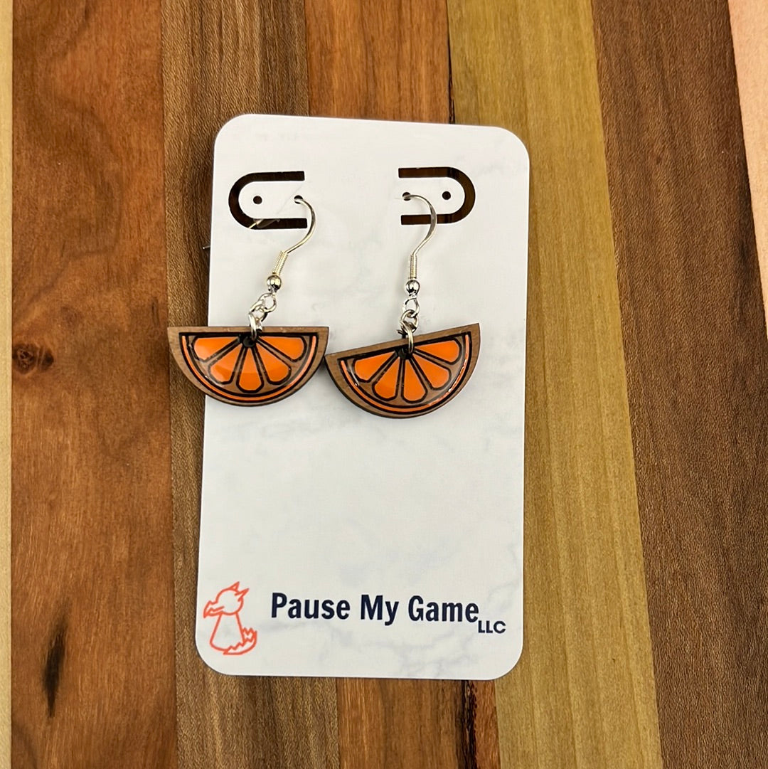 Orange Halves Earrings