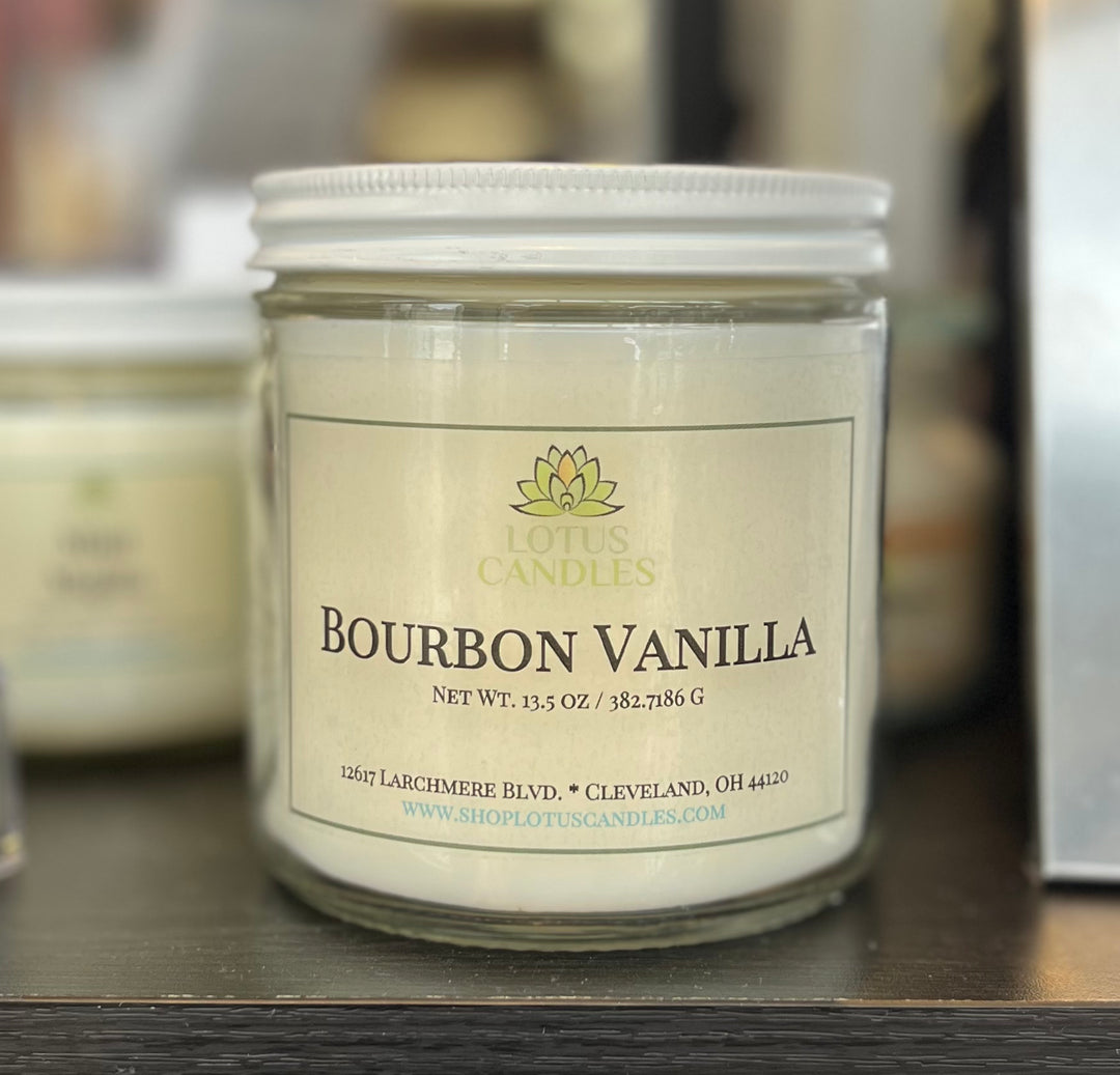 Bourbon Vanilla Large Glass Candle