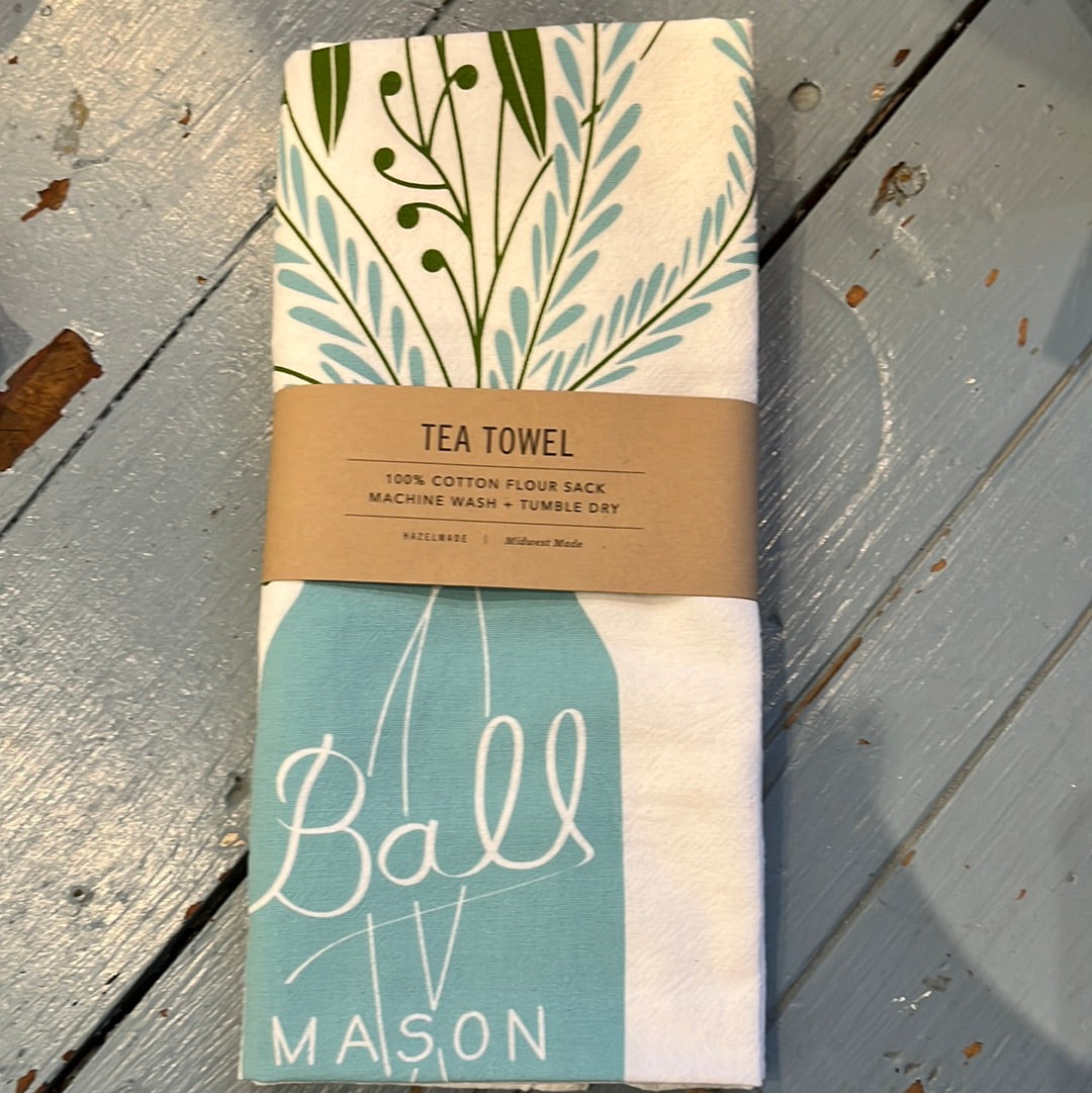 Mason Jar Bouquet Tea Towel