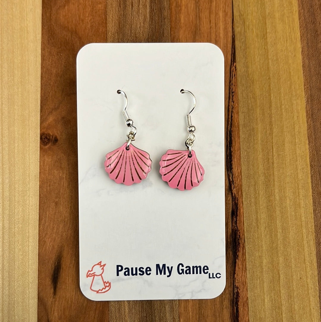Pink Seashell Earrings
