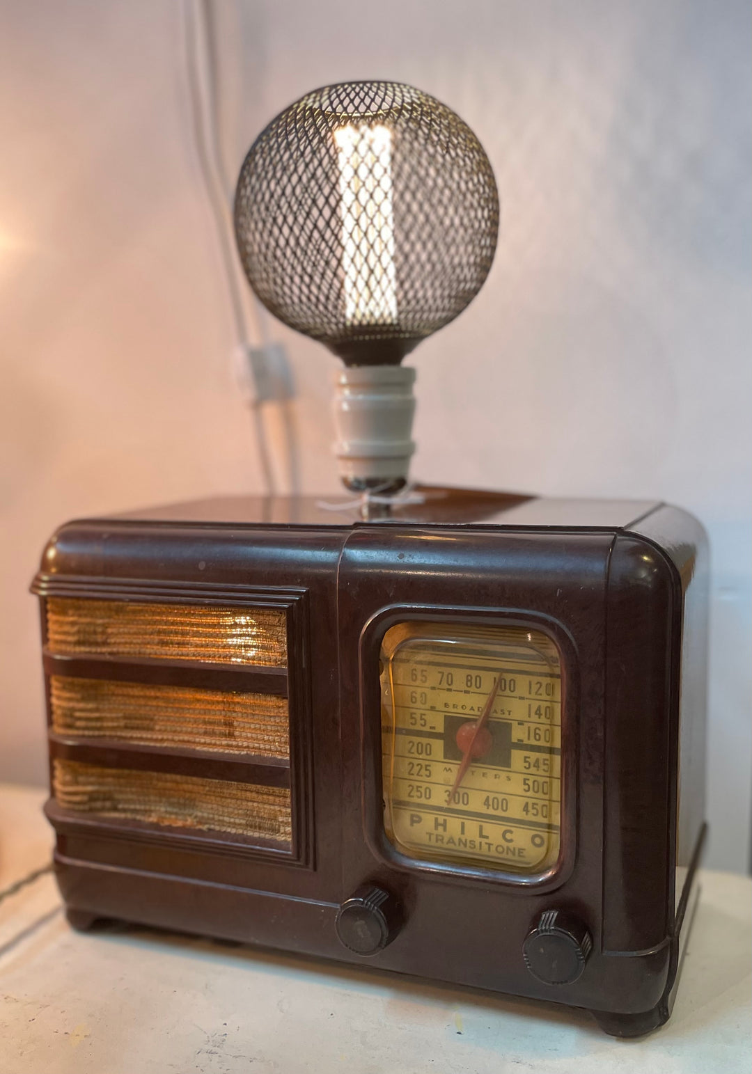 VINTAGE RADIO LAMP - DIMMABLE BULB INCLUDED