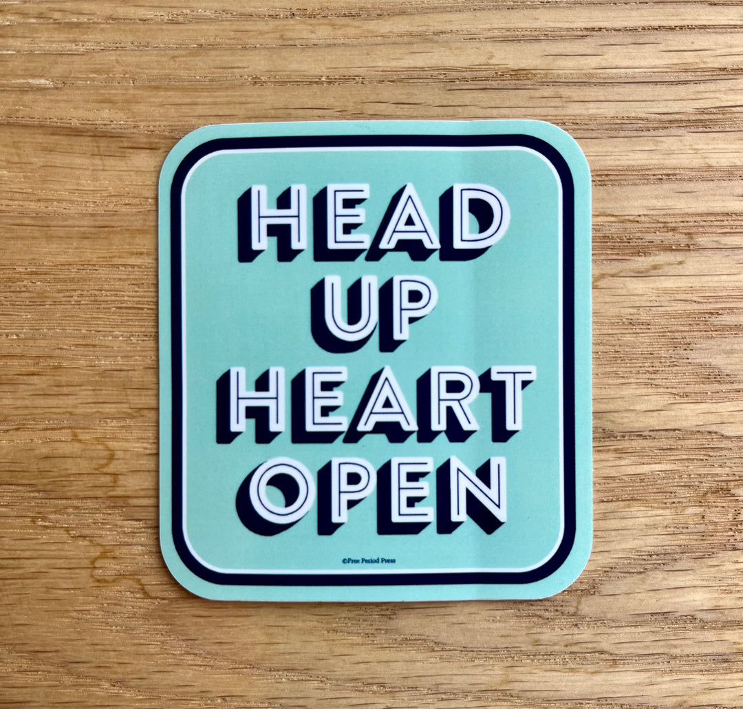 Head Up Heart Open Vinyl Decal Sticker