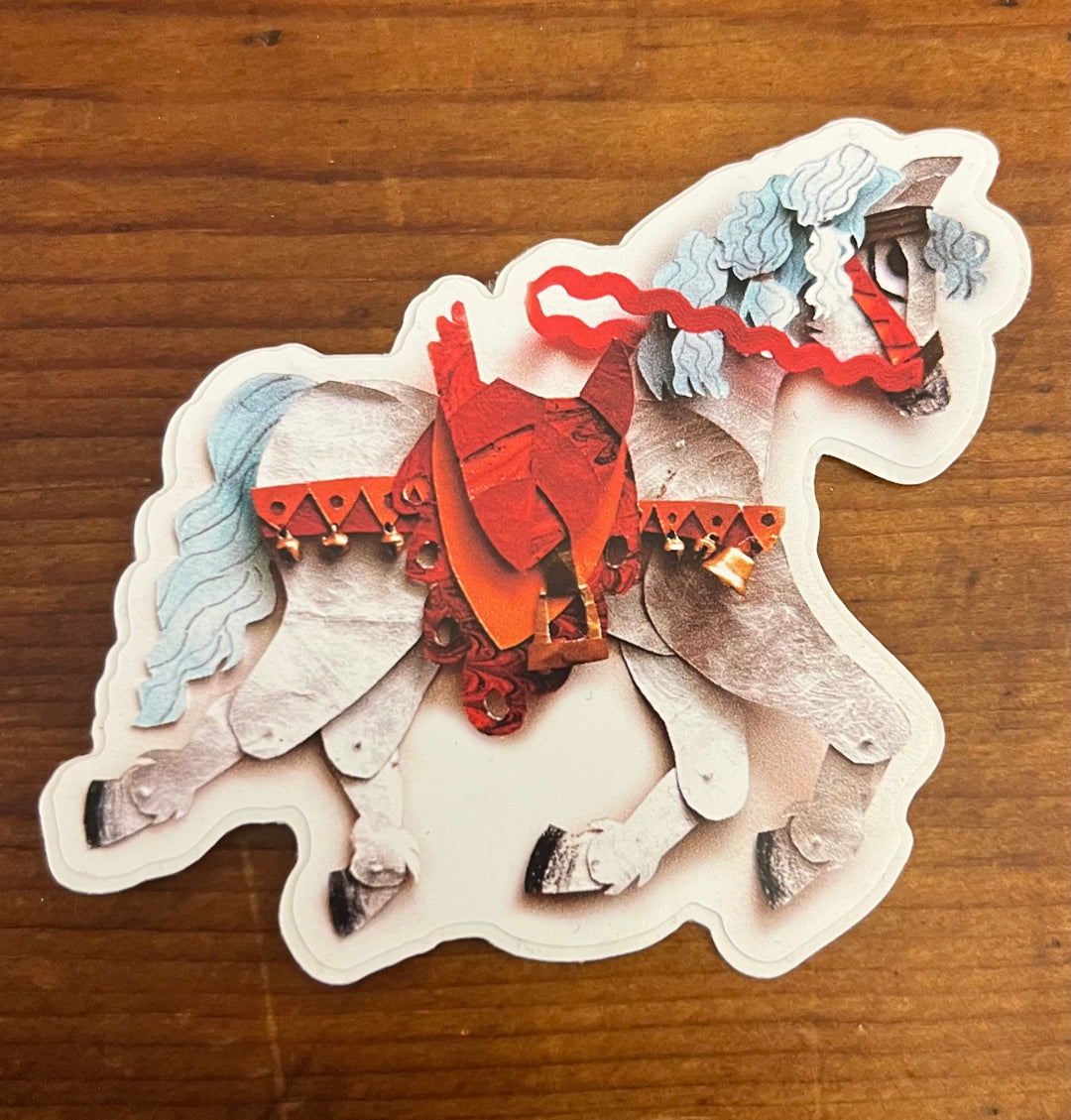 White Horse Sticker