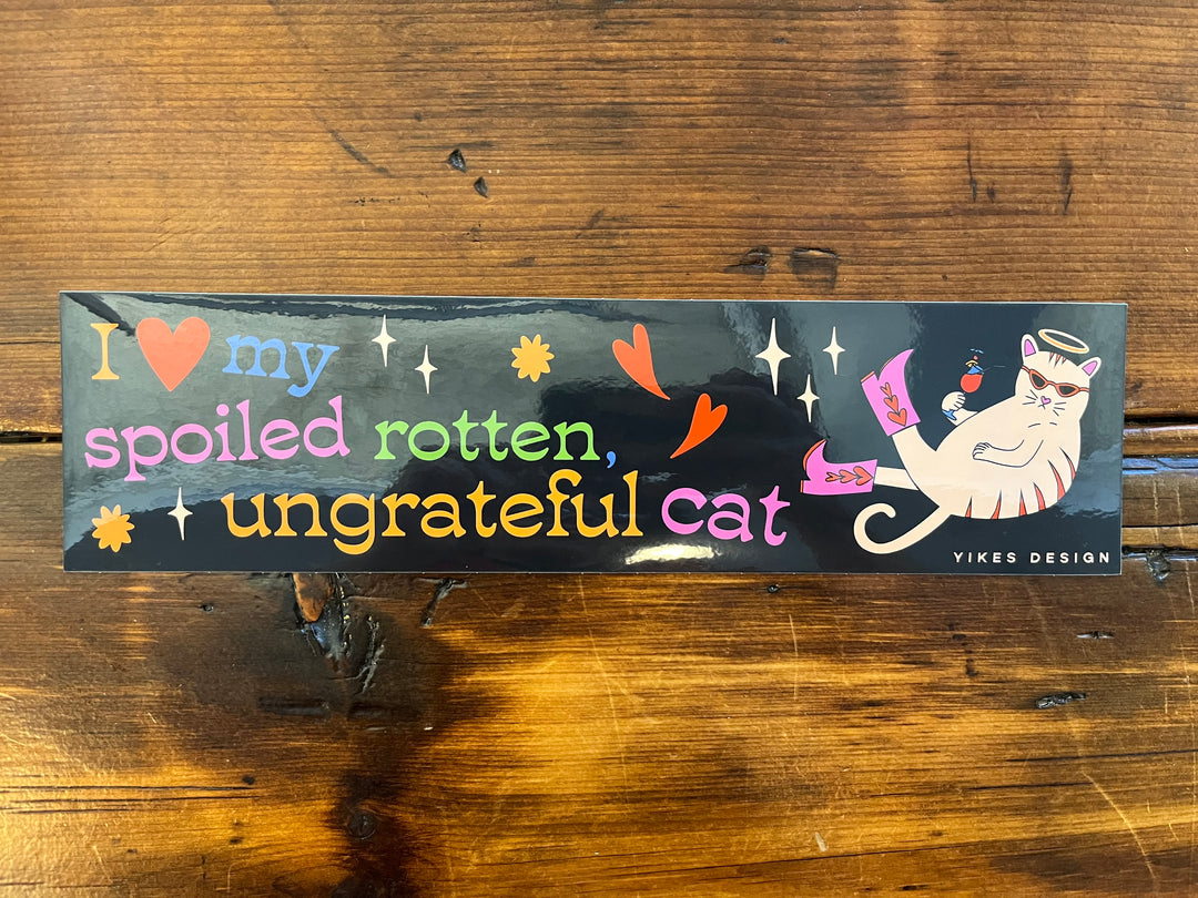 I Love My Ungrateful Cat Bumper Sticker
