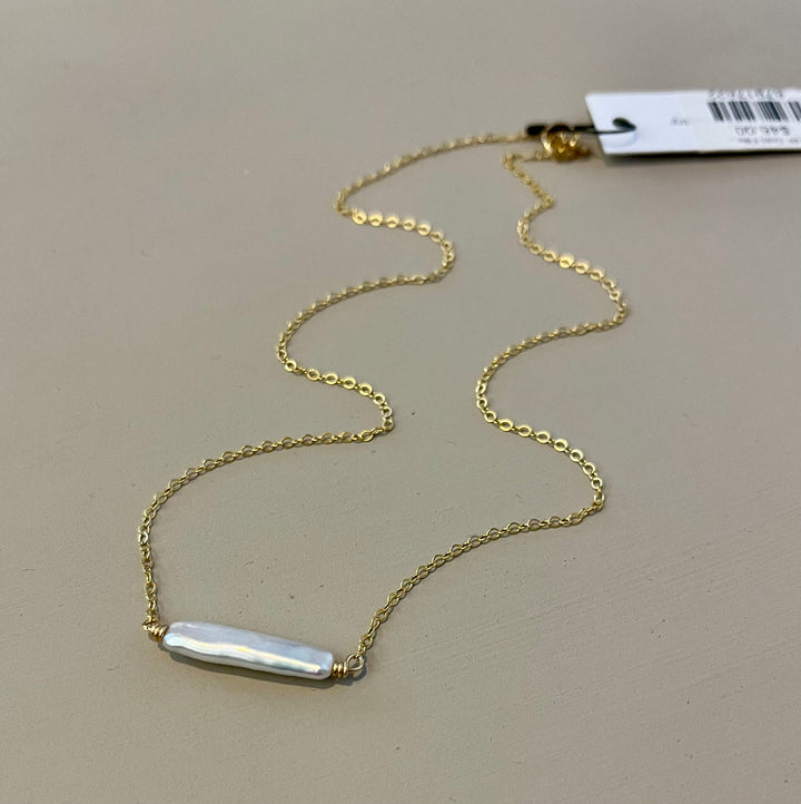 14K Gold Filled Long Pearl Necklace