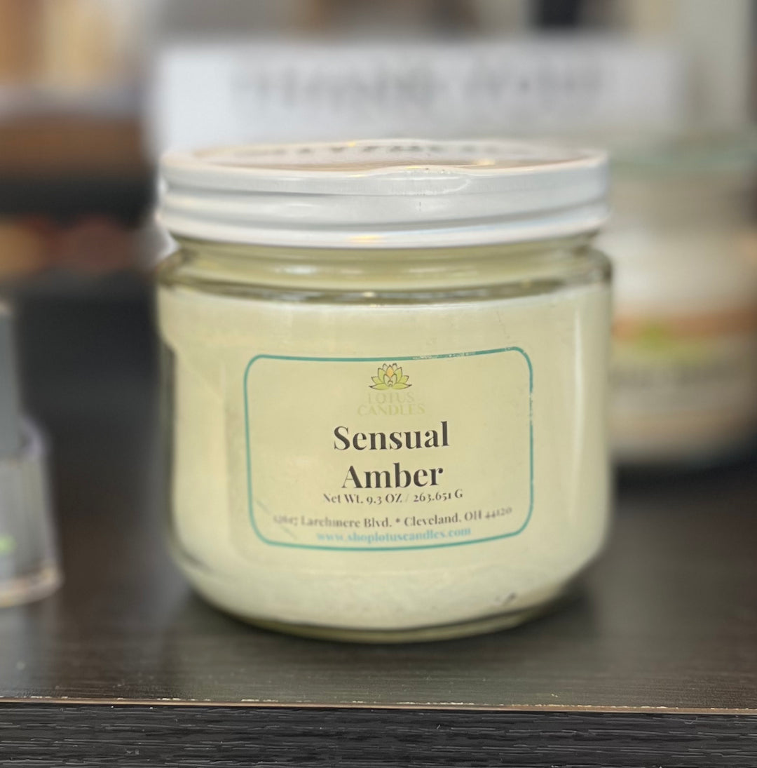 Sensual Amber Small Glass Candle