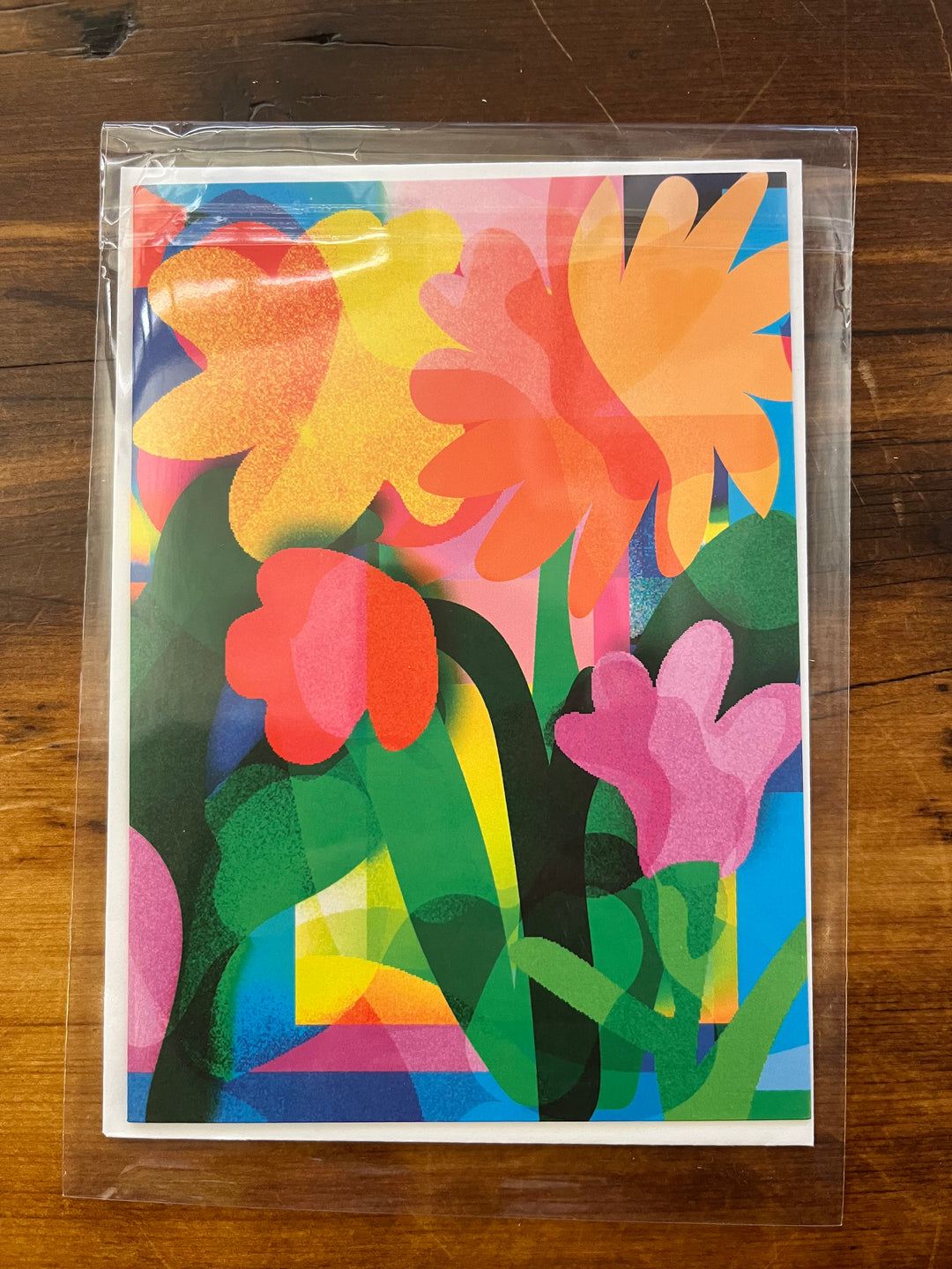 Multicolored Flowers Greetingcard