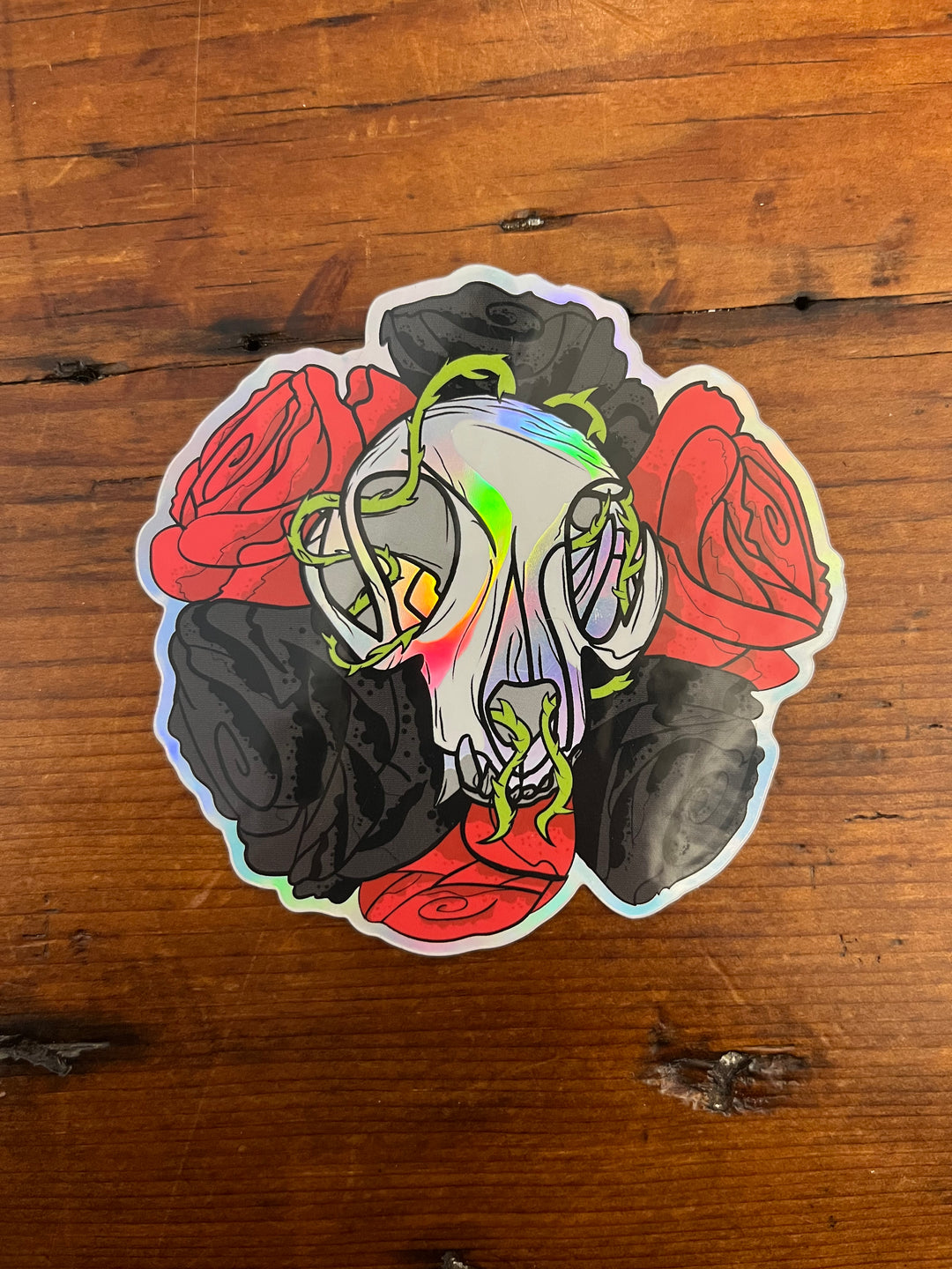 Skull and Roses Sticker